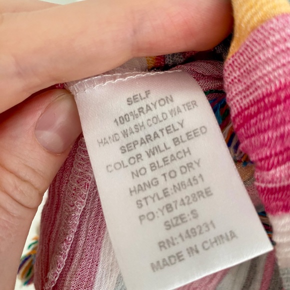 Cute summer striped tassle top - Picture 6 of 6